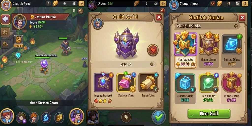 Screenshot menampilkan layar awal GUS77 yang menarik perhatian.