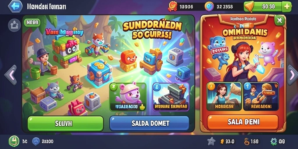 Screenshot tampilan permainan slot yang memukau.